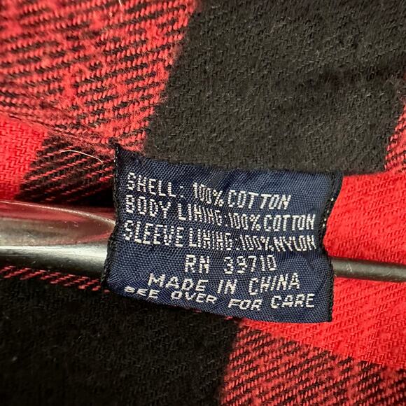 Big Yank Sportabouts VTG 80s Buffalo Plaid‎ Flannel Lined Trucker Jean Jacket XL - Picture 8 of 12